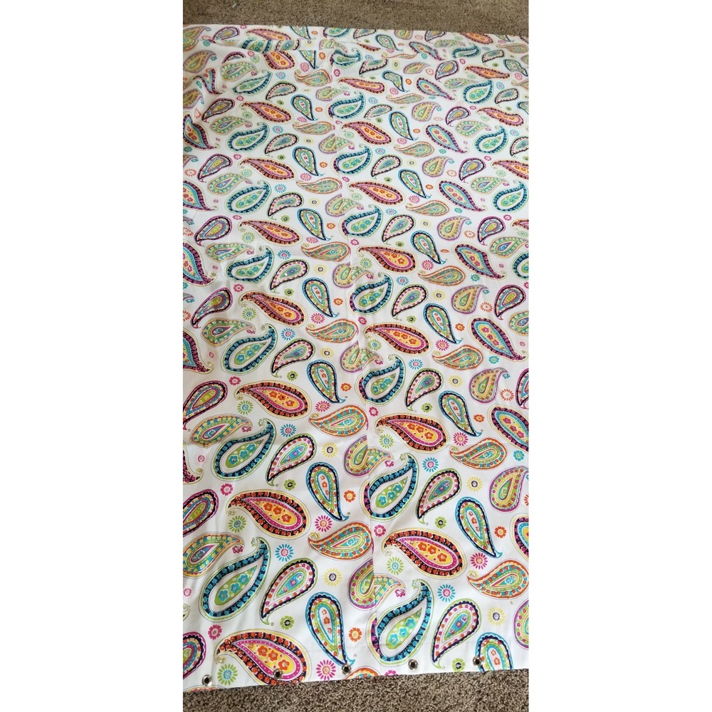 Curtain Panel 104 wide x 96 long, multi color boho paisley, 1/2‎ inch grommet - Picture 5 of 5